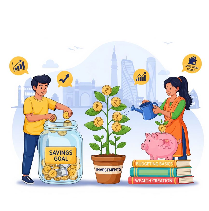 personal finance for beginners India 2025 guide budgeting investing wealth building steps